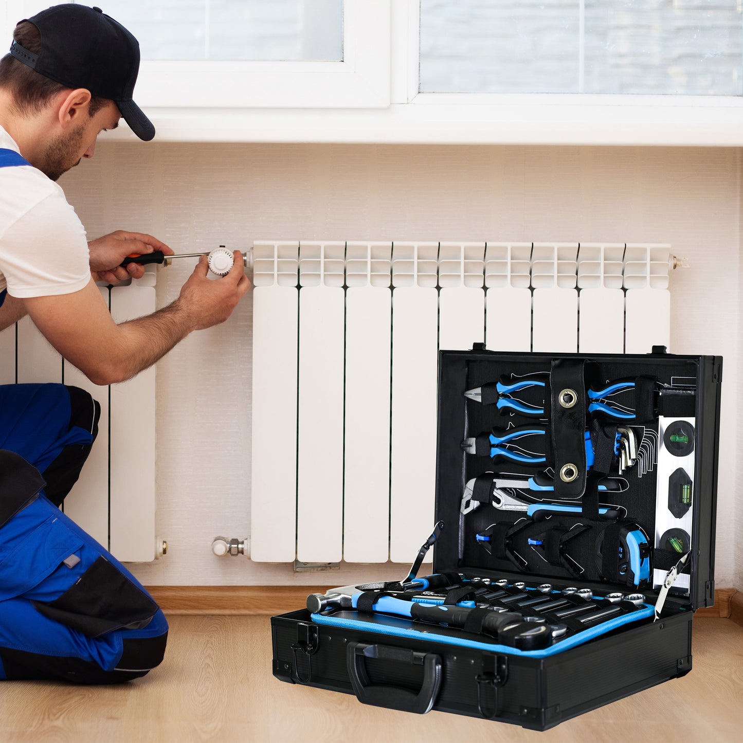 Combined Maintenance Tool Set - 247-Piece General Purpose Toolbox in Blue