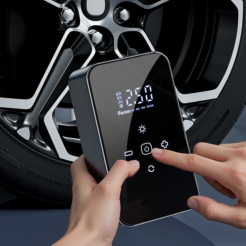 Wireless Car Air Pump with Digital Pressure Display and USB Charging