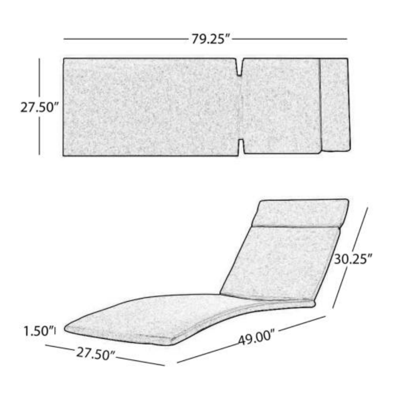 Salem Outdoor Lounge Chair Cushions - Set of 2, Weather-Resistant