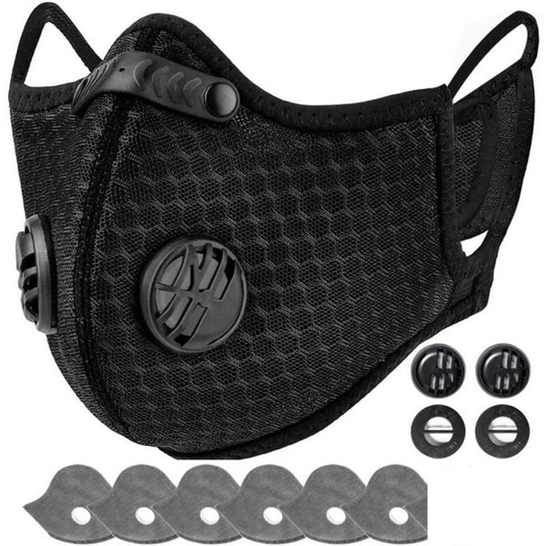 Reusable Half Face Cover Mask with Filter for Outdoor Cycling
