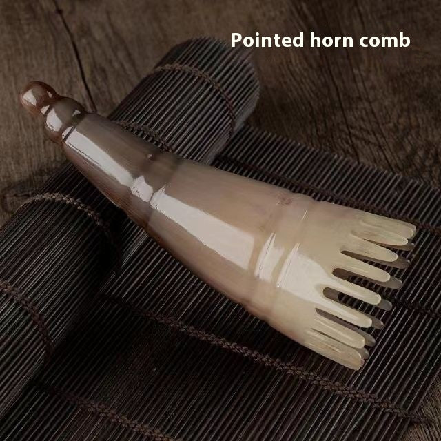 Female Head Meridian Massage Horn Comb - Hair Weaving & Hair Care Tool