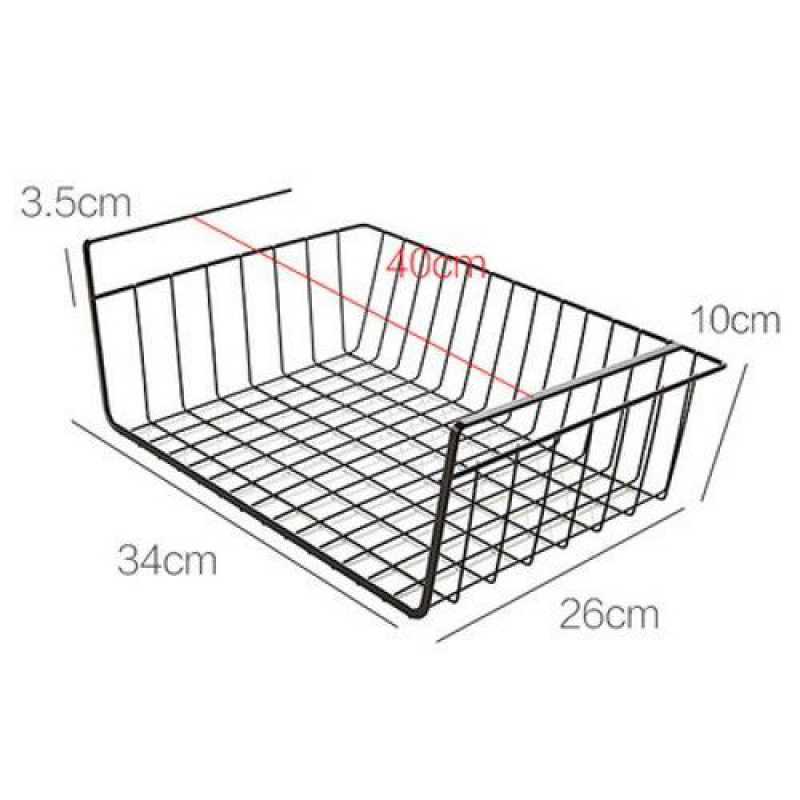 Punch-Free Iron Kitchen & Bathroom Storage Basket Wall Hanger - Multi-Use Organizer
