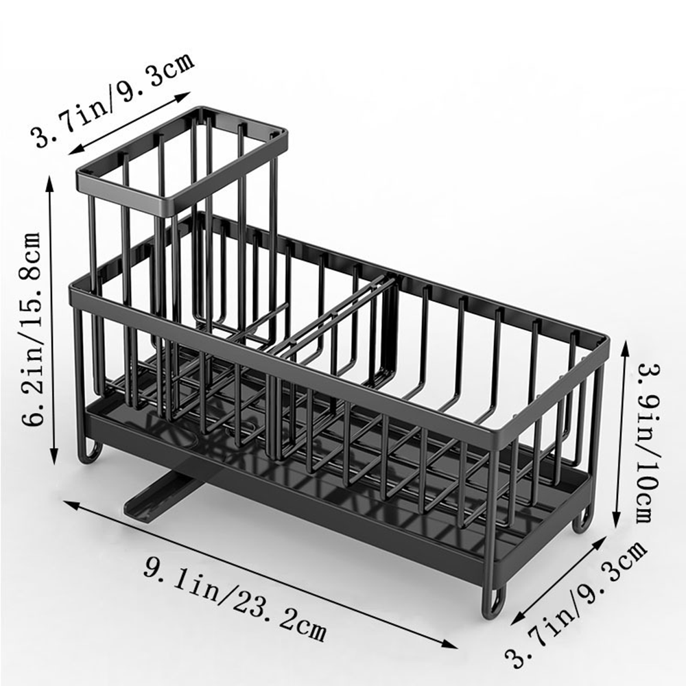 Kitchen Sink Rack Sponge Holder Soap Dish Drain Storage Organizer