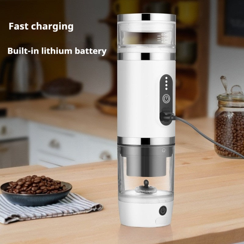 Portable Wireless Coffee Machine with Milk Frother - Heating & Easy Clean
