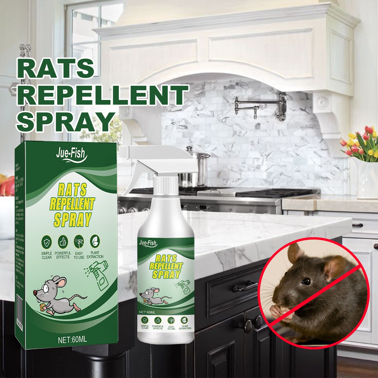 Rat Repellent Spray 60ml Pest Control for Kitchen Storage