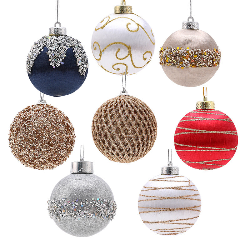Christmas Foam Ball Decorations Set - 8cm 9-Pack Holiday Tree Ornaments