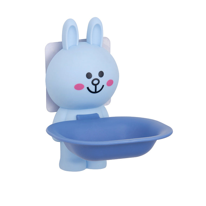 Children's Toothbrush Cup Holder Rack with Suction Cup - Multiple Colors