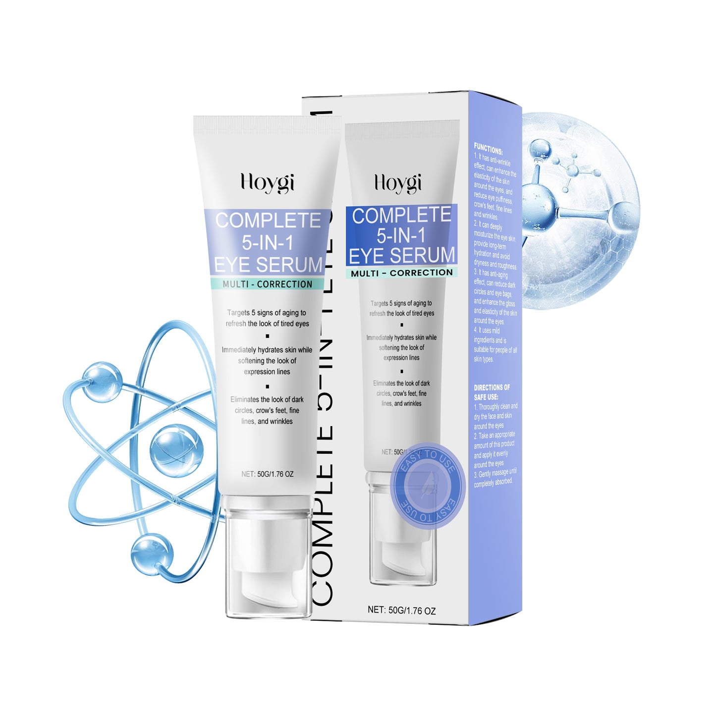 Firming Eye Cream with Retinol & Hyaluronic Acid - Anti-Aging Moisturizer