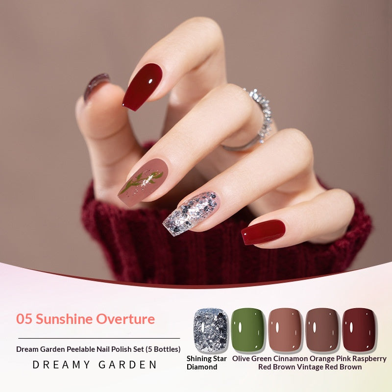 Water-Based Nail Polish Set No Baking Required - Multiple Styles