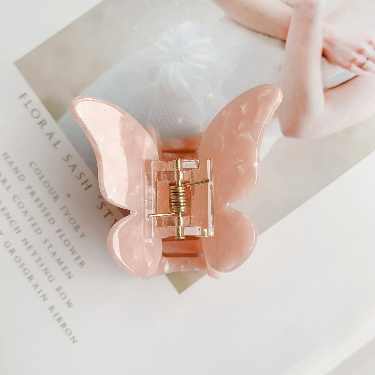 Butterfly Acetate Grab Clip - Multiple Colors
