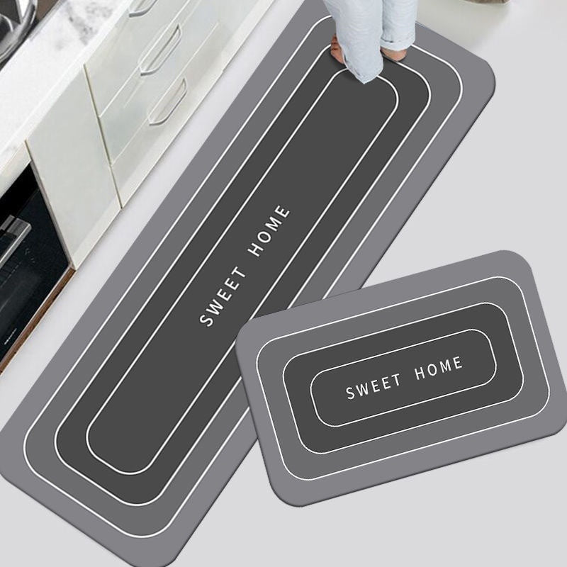 Nordic Style Water-Absorbing Diatom Floor Mat for Kitchen and Home