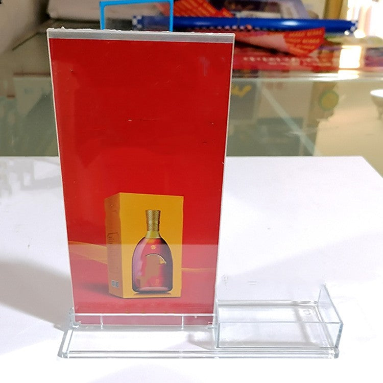 Wine Display Rack Billboard for Home & Bar - Transparent Plastic