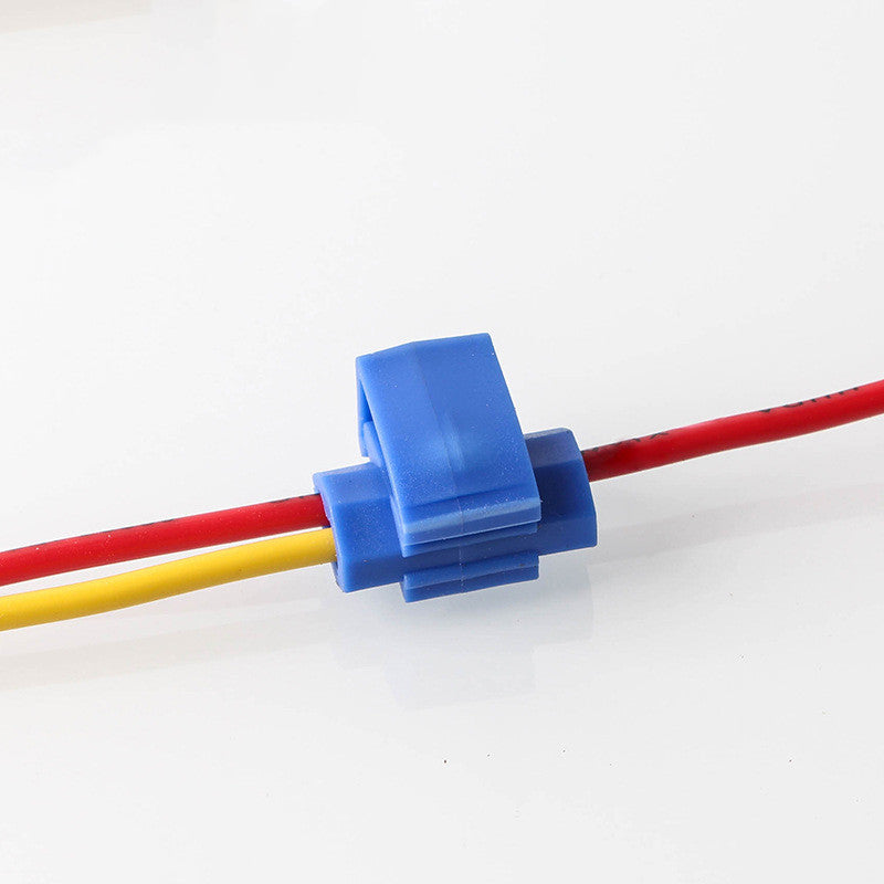 Blue T-Type Wire Connector Clip for Electrical Wiring - 10PCS