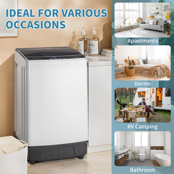 Full-Automatic Washing Machine Top Load Portable Compact Laundry
