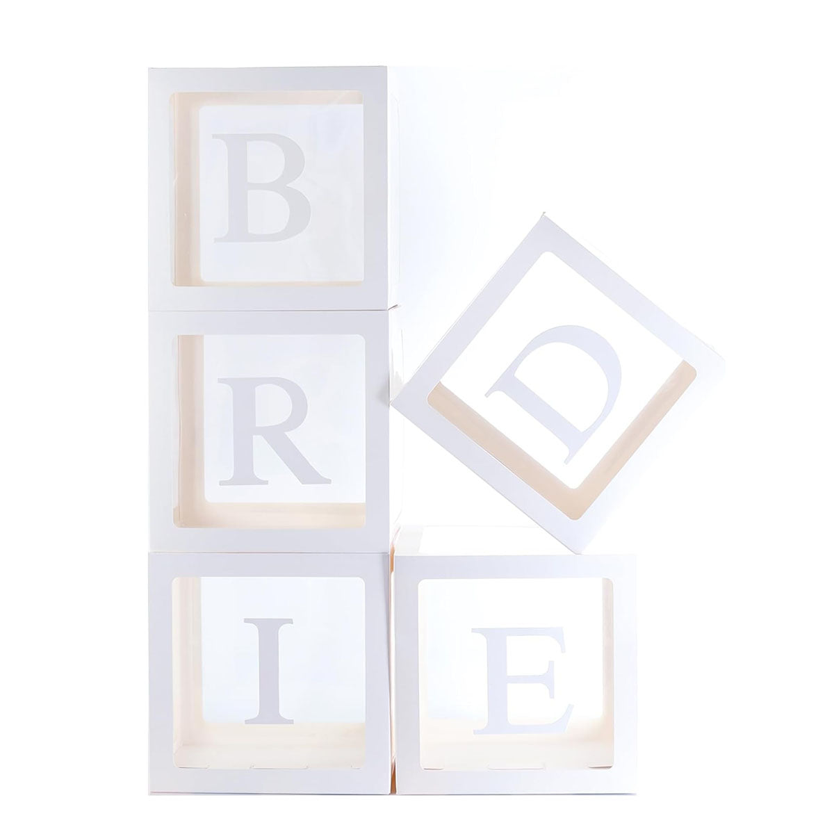5 Wedding Balloon Boxes - White Paper Decoration 30cm