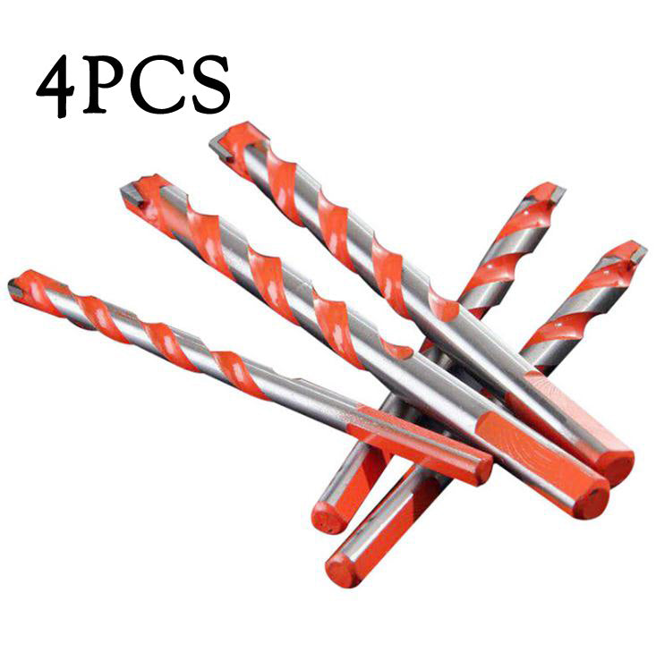 4-Piece Ceramic Glass Drill Bit Set - Multifunctional Power Tools for Masonry and Soft Materials