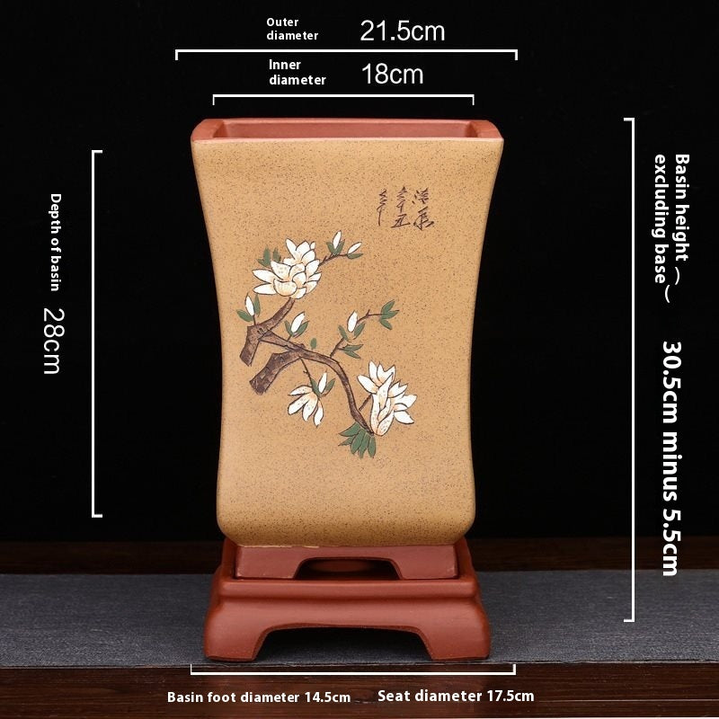 Hexagonal Large Ceramic Flowerpot for Home Garden Indoor Outdoor