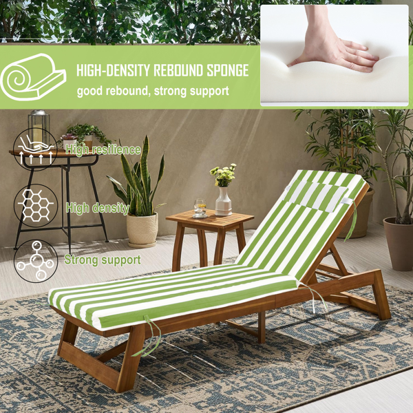 Waterproof Outdoor Chaise Lounge Cushion - 72" x 21" x 3"