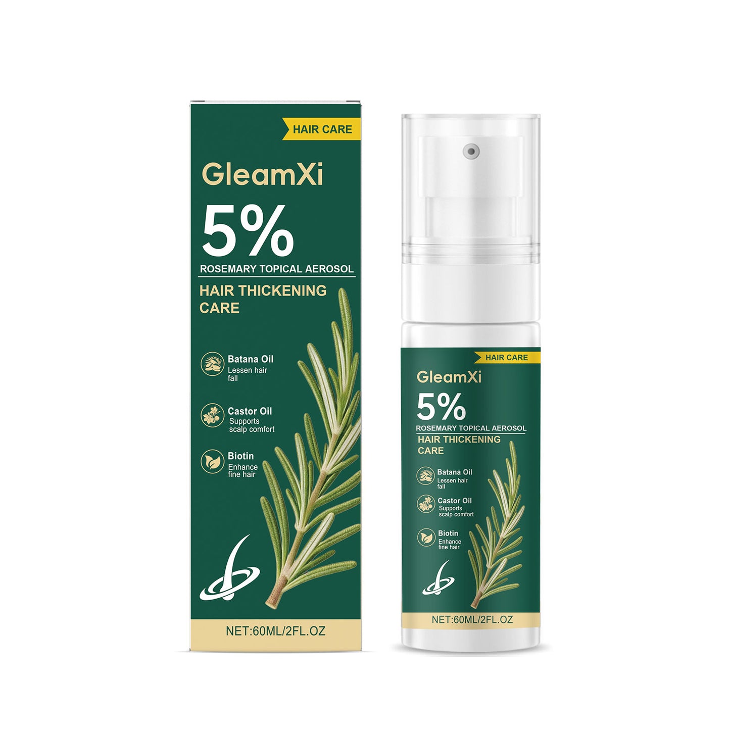 Rosemary Hair Spray 60ml Natural Hair Styling & Nourishing Spray