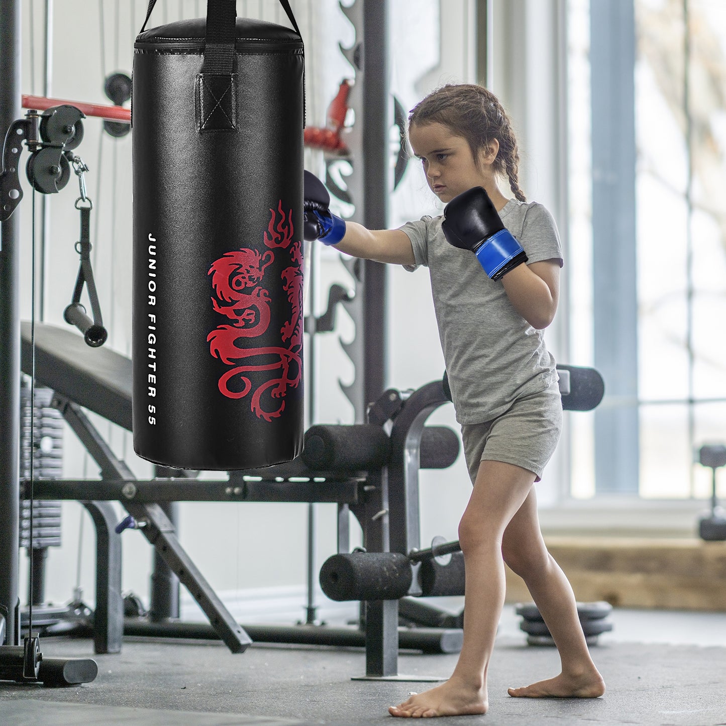Kids Boxing Set with Gloves, Punch Bag & Skipping Rope