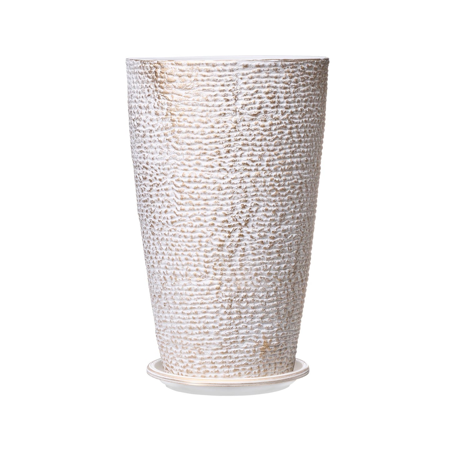 Tall Outdoor Planters Set of 2 - 21 Inch Large Round Flower Pots with Drainage