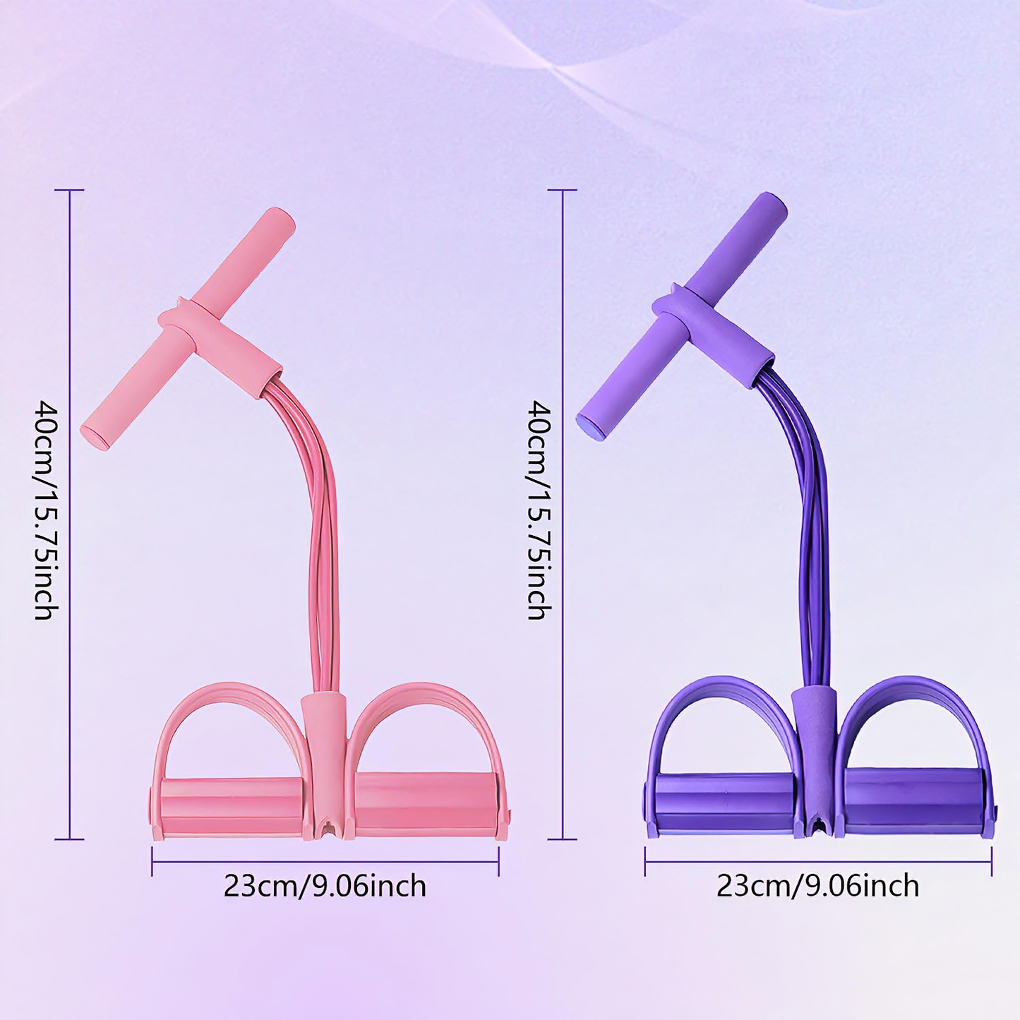 6-Tube Resistance Bands for Full Body Workout - Pink