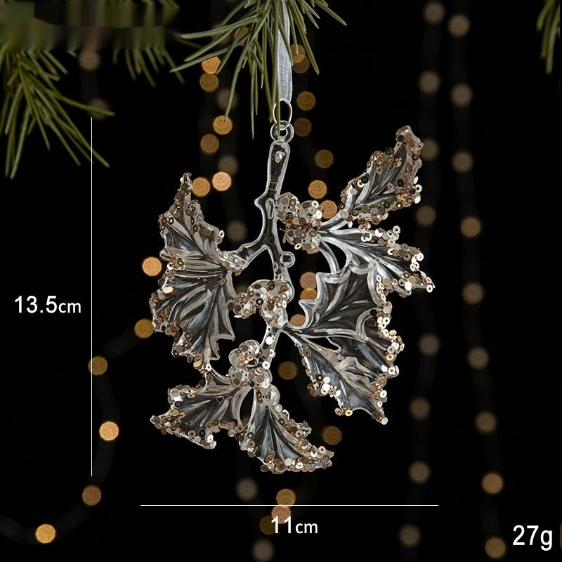 Christmas Sequin Acrylic Pendant Decorations for Holiday & Party Decor
