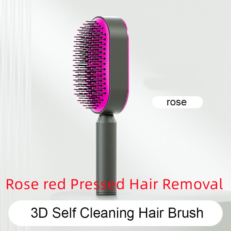 Self-Cleaning Hair Brush with 3D Air Cushion for Scalp Massage & Detangling