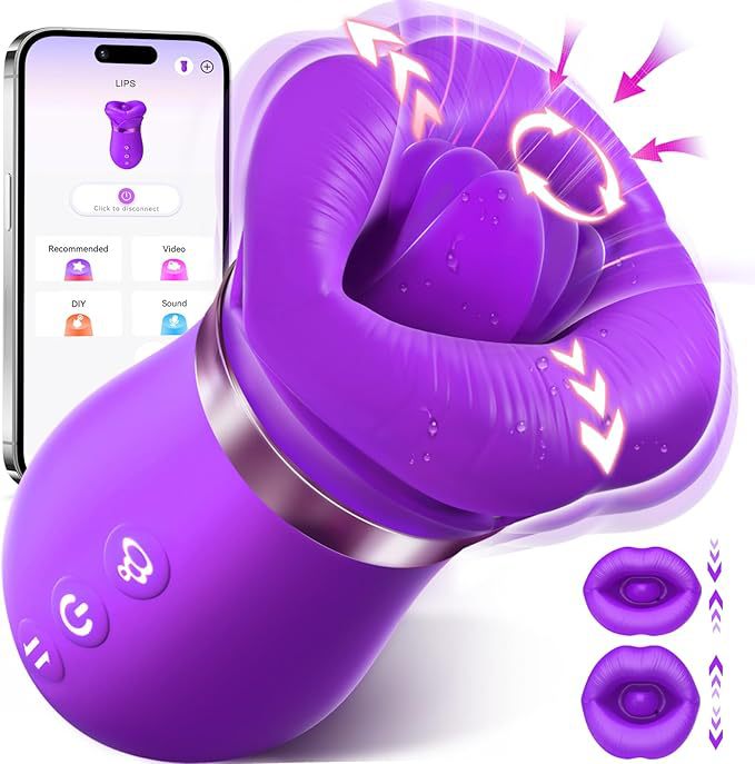 Female Tongue Licking Sucking Vibrator - Negative Suction, Multiple Variants