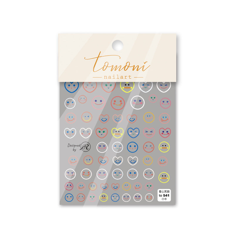 Nail Sticker Japanese Adhesive Nail Art Decals - Transparent, Relief Styles