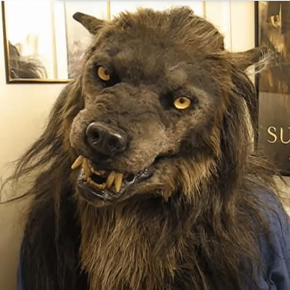 Latex Wolf Head Mask Cosplay Costume Prop for Party & Themed Events
