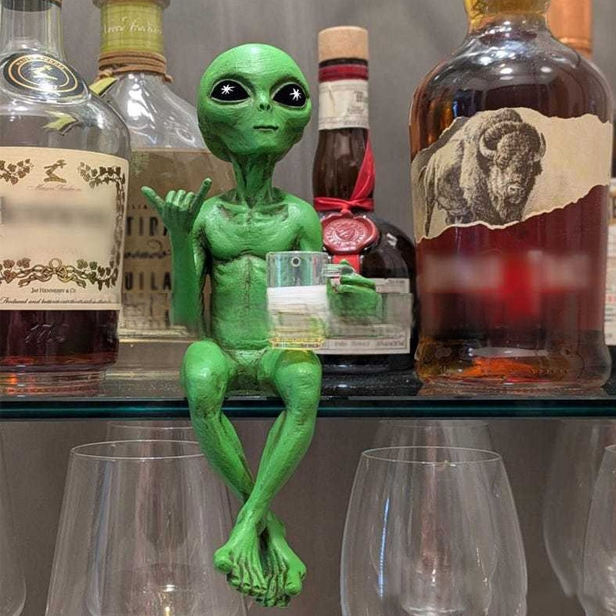 Resin Alien Statue Ornament Decoration for Home & Garden