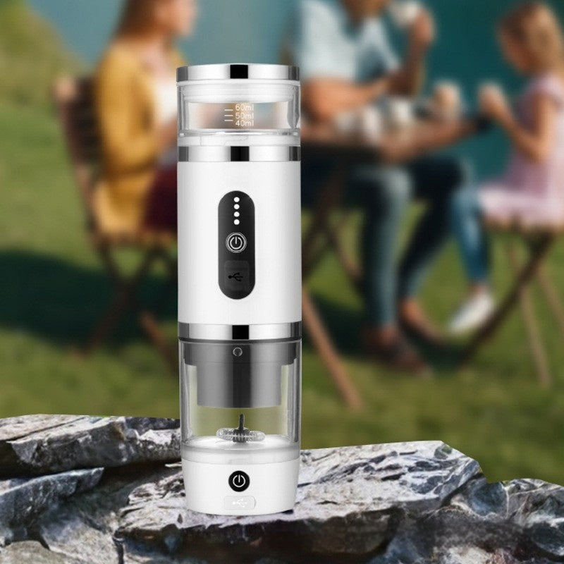 Portable Wireless Coffee Machine with Milk Frother - Heating & Easy Clean