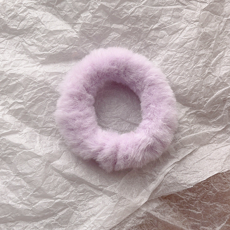 Cute Plush Elastic Hair Scrunchie - Soft Large Intestine Style Hair Band