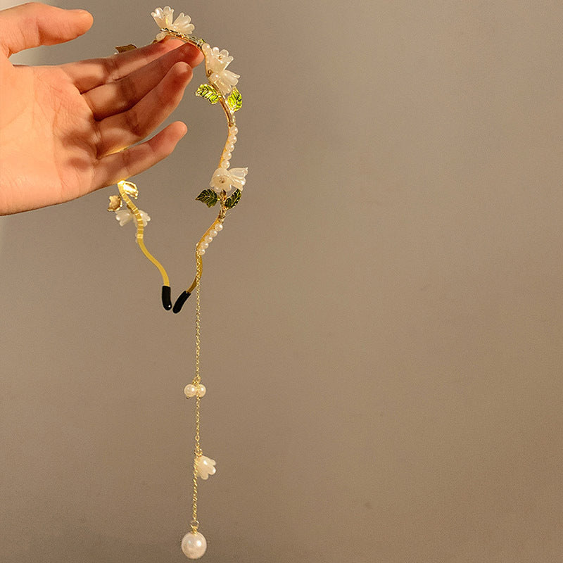 Elegant Pearl Tassel Headband - FS1160