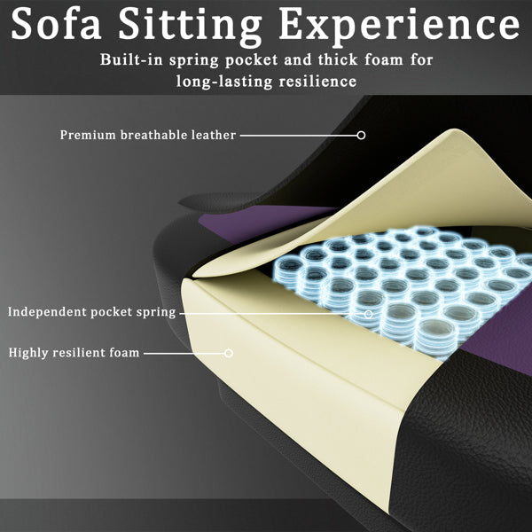 Ergonomic Gaming Chair with Footrest and Pocket Spring Cushion