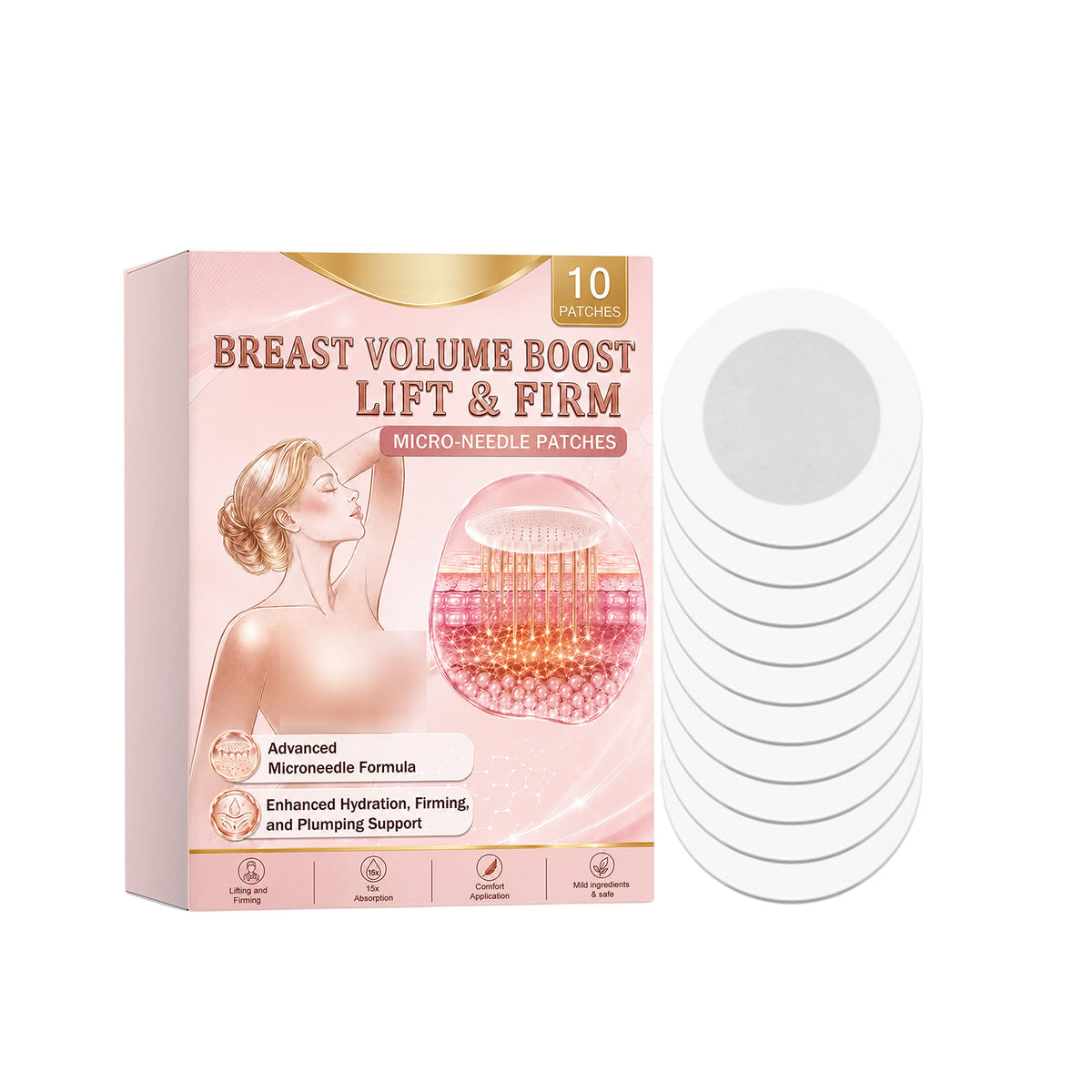 Microneedle Face Patch for Anti-Aging Skin Care - 10 Patches