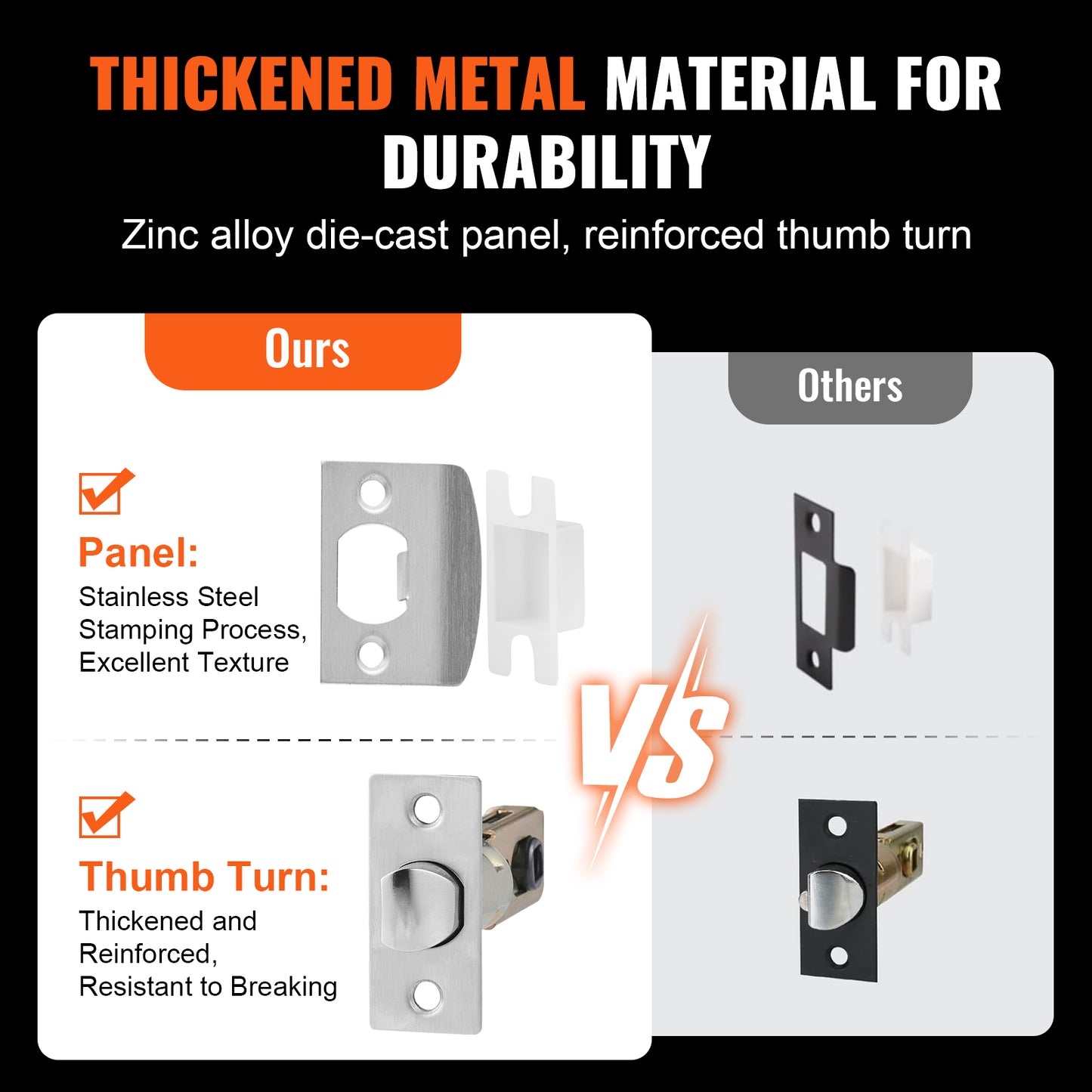 Front Door Handle and Deadbolt Set - Satin Nickel, Reversible, Single Cylinder