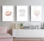 Spray Painted Rimless Nordic Wall Art - Modern Canvas Home Decoration
