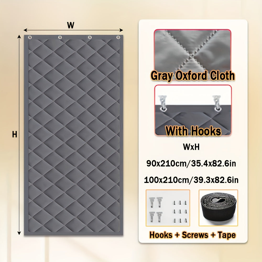 Magnetic Sealed Insulated Door Curtain - Windproof, Soundproof, Heat Blocker for Home Garage Retail