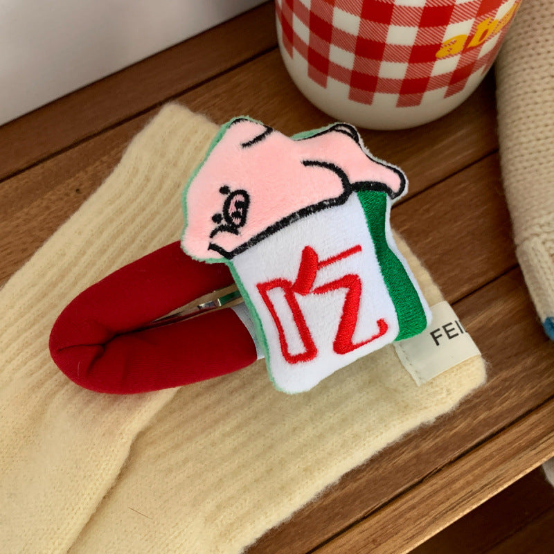 Cartoon Doll Hair Clip - Colorful Mahjong & Chinese Character Design, Hairpin Accessory