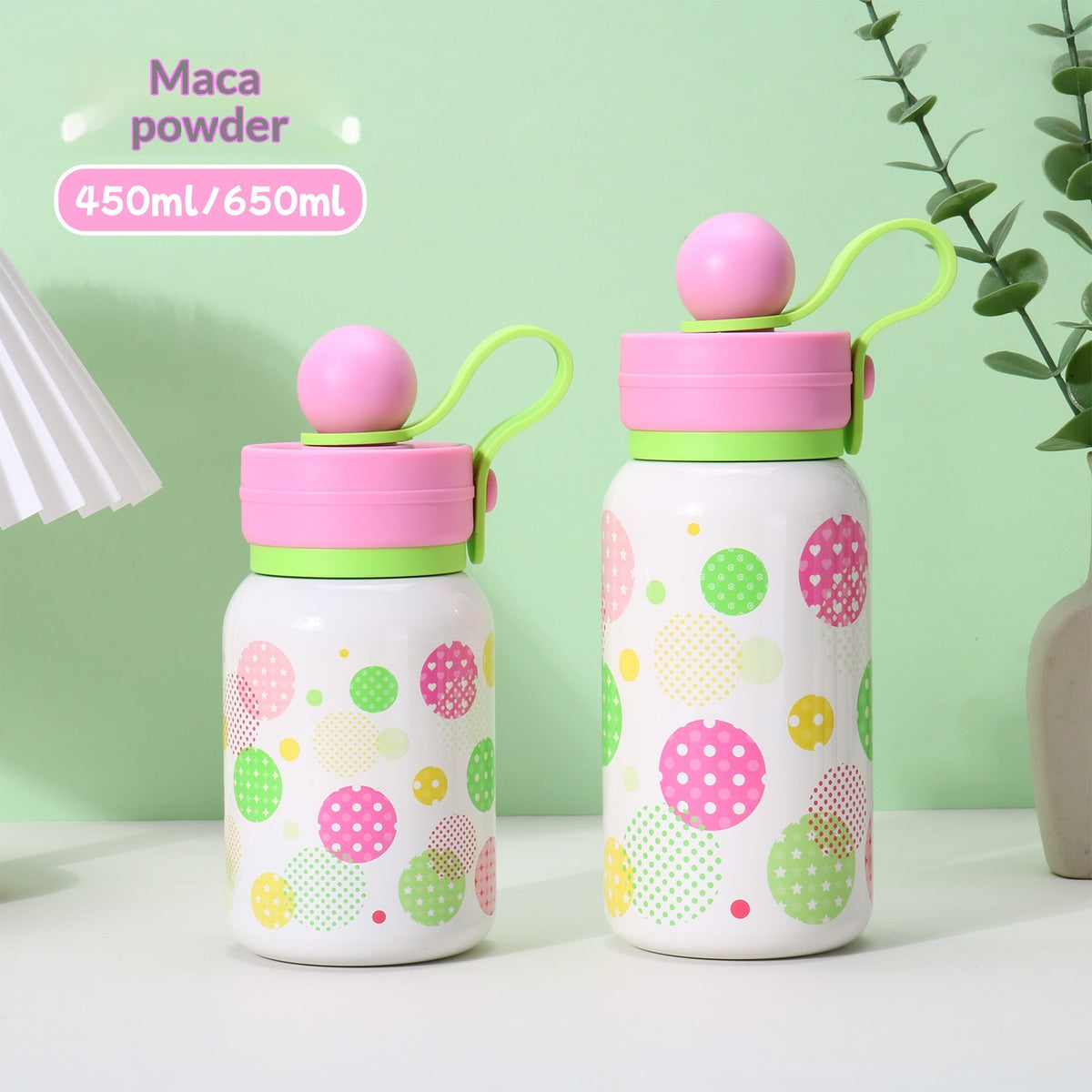 Portable Dual-Use Sports Water Bottle with Stainless Steel Insulation