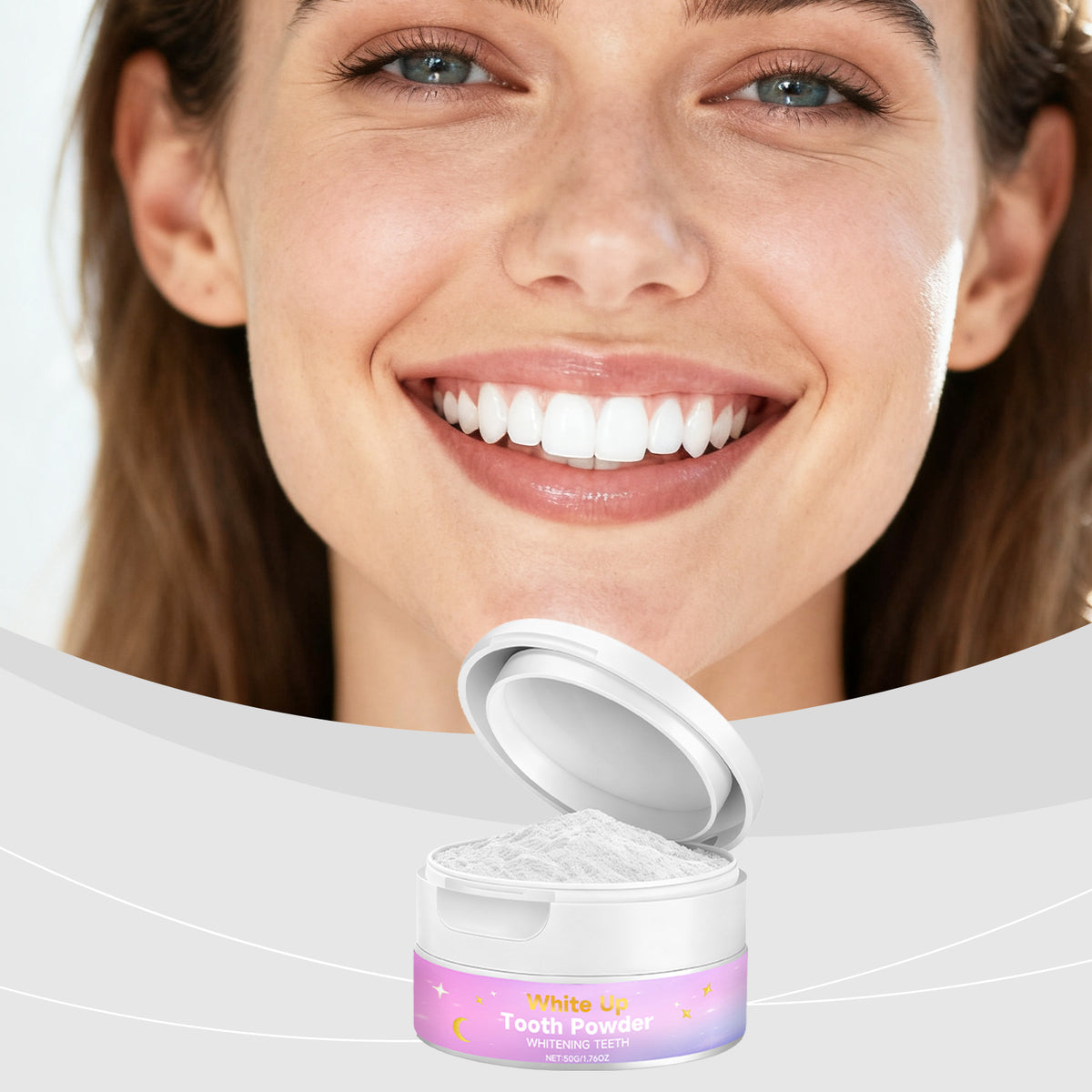 White Tooth Powder for Stain Removal 50g - Oral Care &