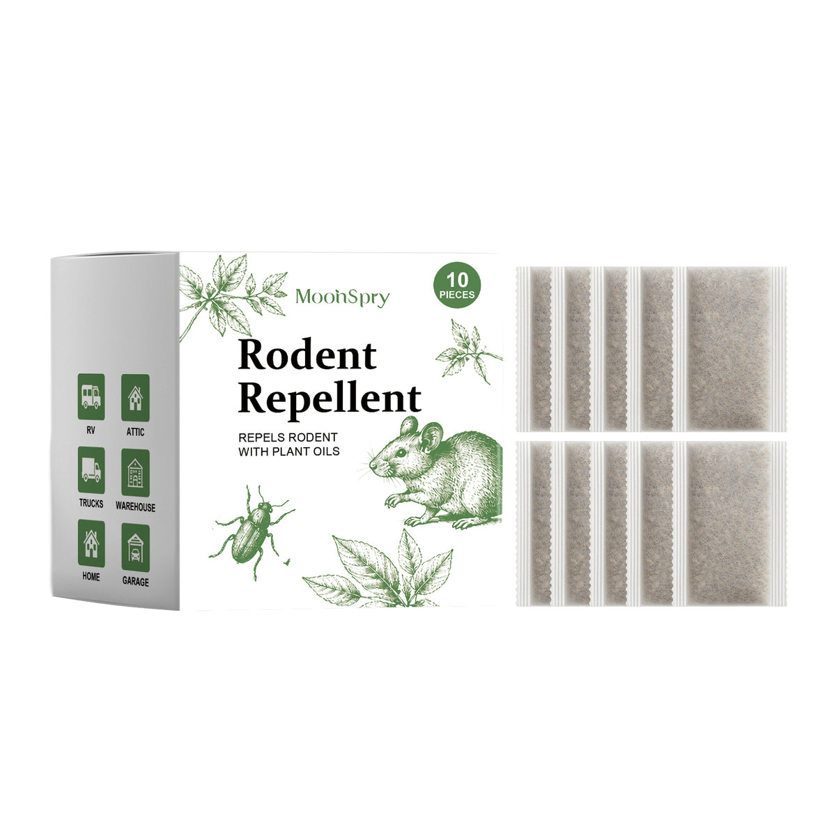 Rodent Repellent 10 Pieces - Pest Control for Home & Garden