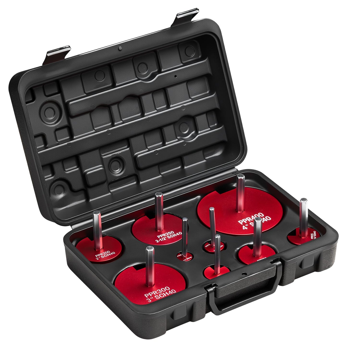 PVC Pipe Reamer Kit 9-Piece Plumbing Tool for Drain Pipes - Fits 1/2" to 4"