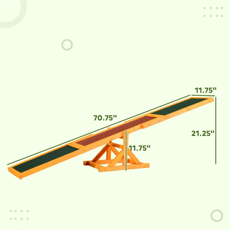 Dog Agility Seesaw for Outdoor Training and Exercise - Wooden Balance Platform
