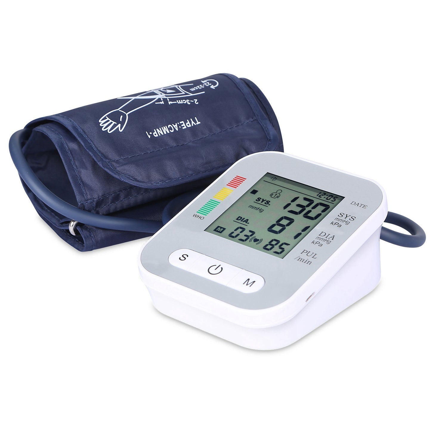 Digital Blood Pressure Monitor with Voice and Large LCD Display - Home Health Cuff