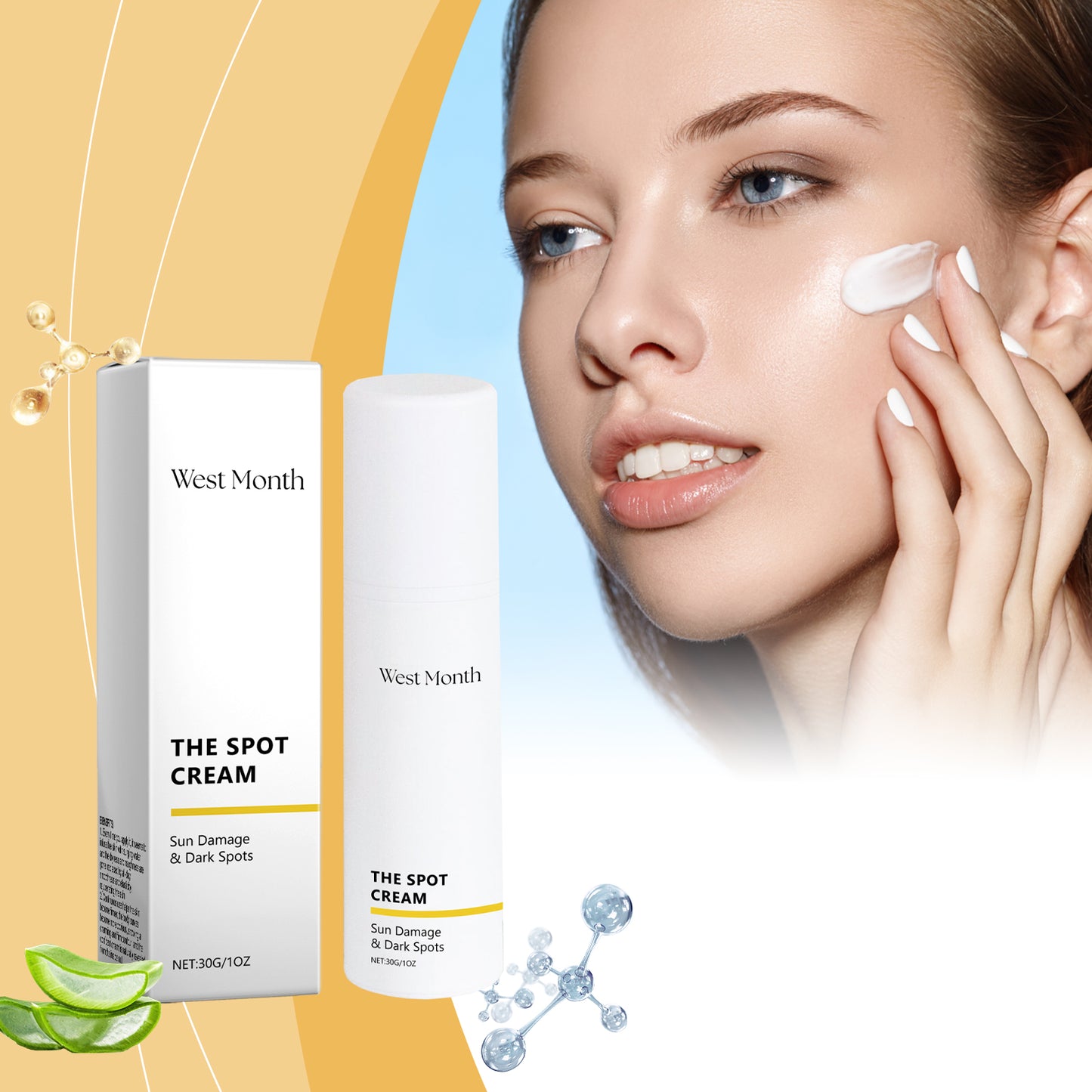 Brightening Skin Care Cream with Vitamin C & Niacinamide - Multiple Sizes