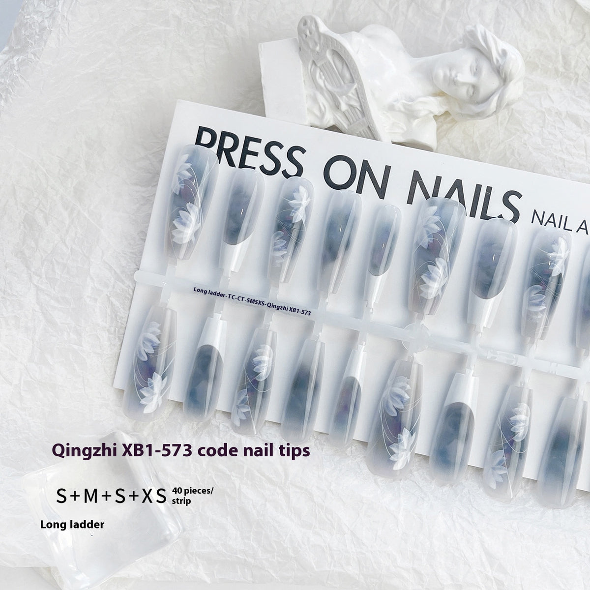 Chinese Butterfly French Soft Nail Kit Long Ladder Blush Blooming Manicure
