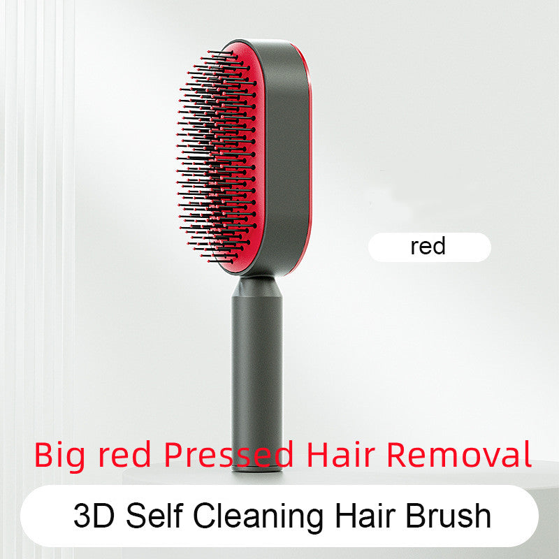 Self-Cleaning Hair Brush with 3D Air Cushion for Scalp Massage & Detangling